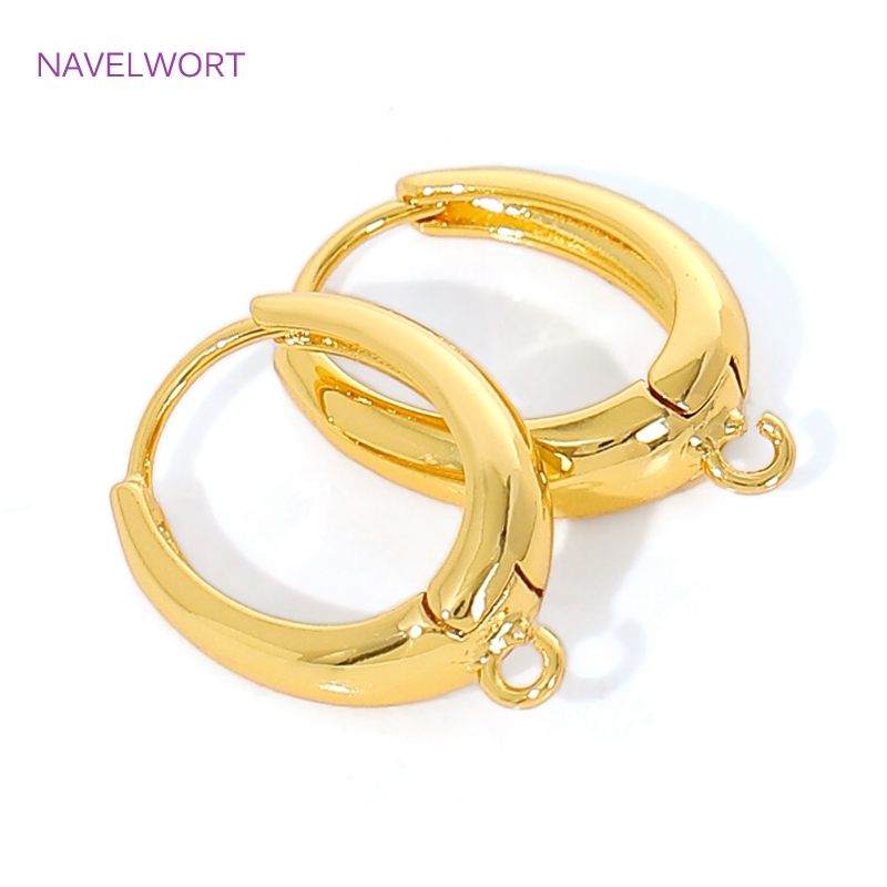 Jewelry Making Earring Supplies - خطافات أقراط من النحاس المطلي بالذهب