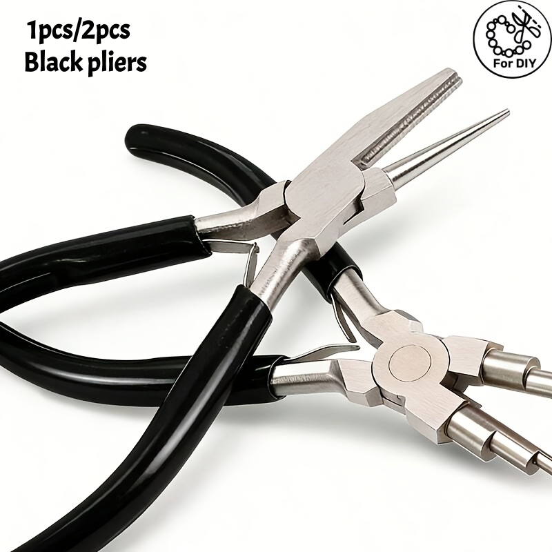 Jewelry Making Pliers Set - 1 قطعة/2 قطع كماشة سوداء، أدوات