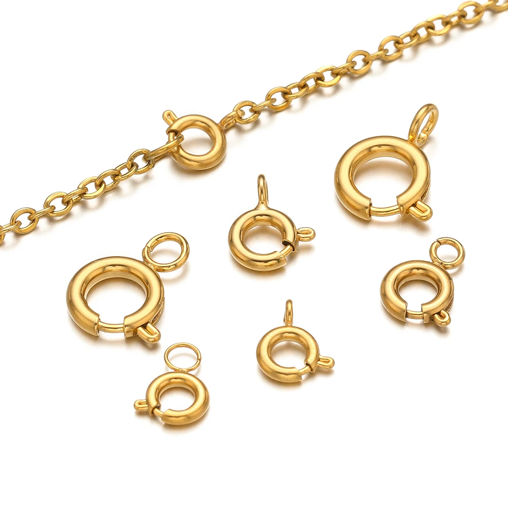 Jewelry Making Materials - 10 قطع مشابك حلقات زنبركية دائرية