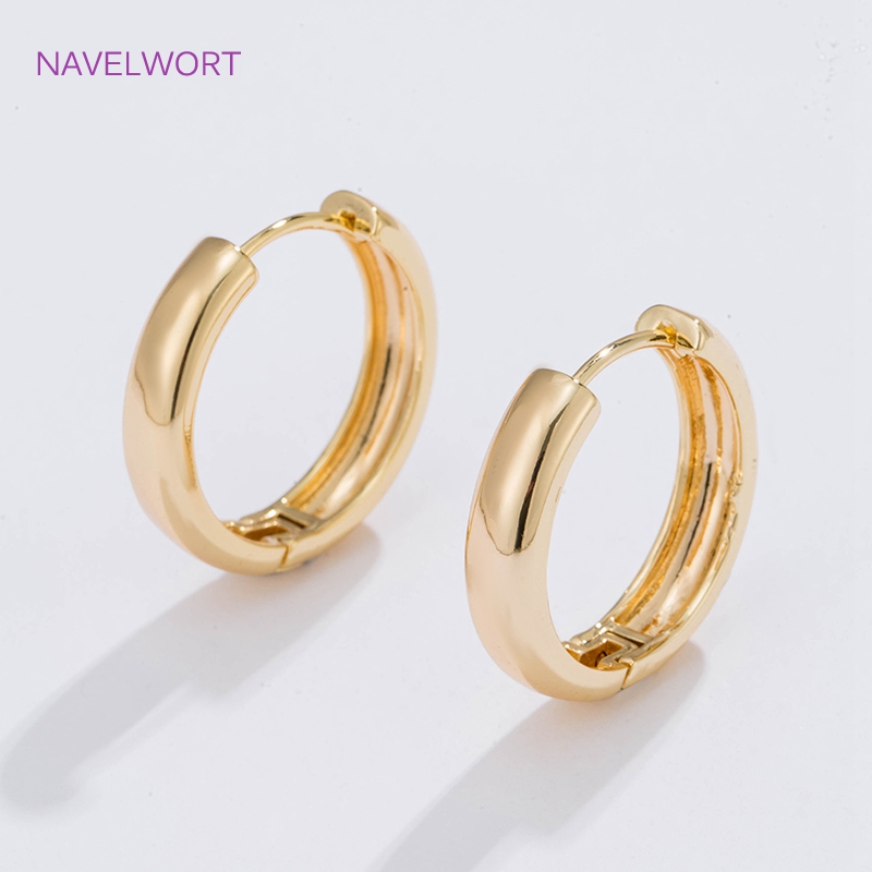 Jewelry Making Pieces - 6 أحجام من الأقراط الدائرية المطلية
