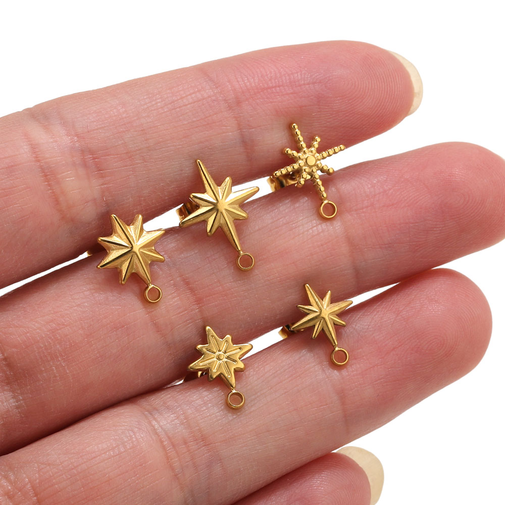 Jewelry Making Beginners - 6 قطع من أقراط النجوم المصنوعة