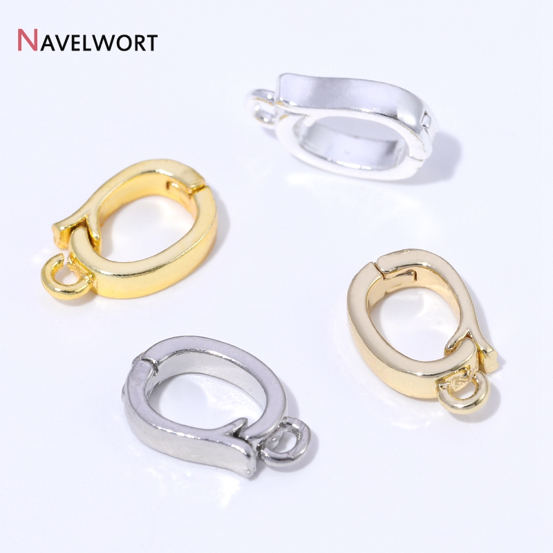 Jewelry Making Materials - مشبك قلادة معدني مطلي بالذهب عيار