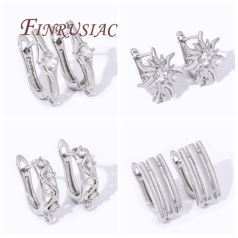 Jewelry Making Earring Supplies - مشابك أقراط مطلية بالذهب عيار 18،