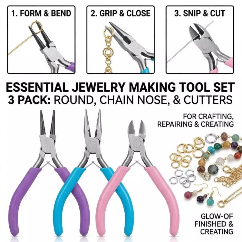 Jewelry Making Pliers Set - 【L】مجموعة كماشات لصناعة المجوهرات 1/3 قطع،