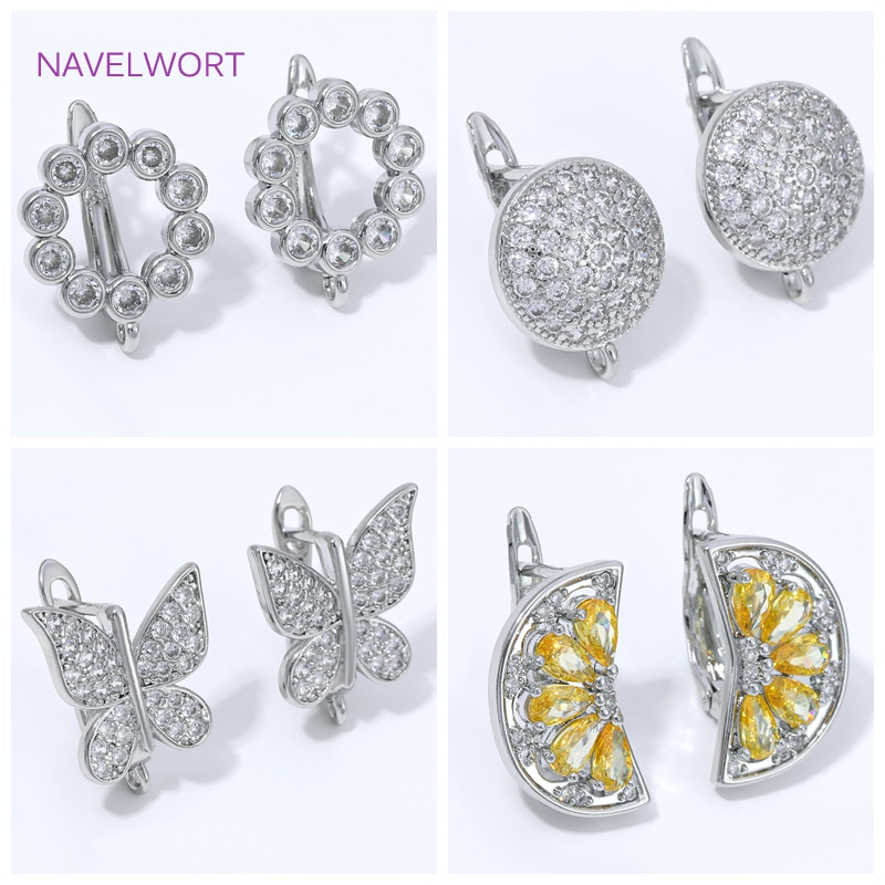 Jewelry Making Pieces - خطافات أقراط على شكل مروحة مطلية