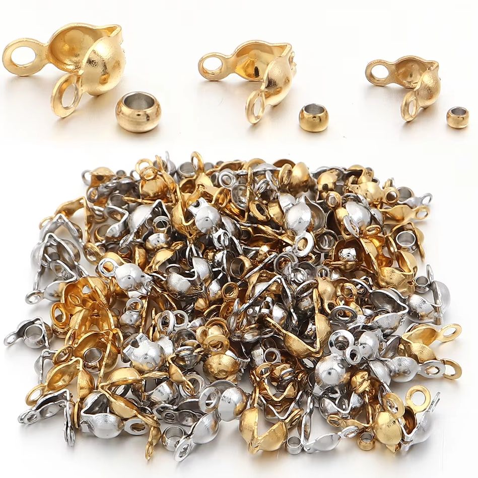 Jewelry Making Pieces - 40-200 قطعة من الخرز الفولاذي المقاوم