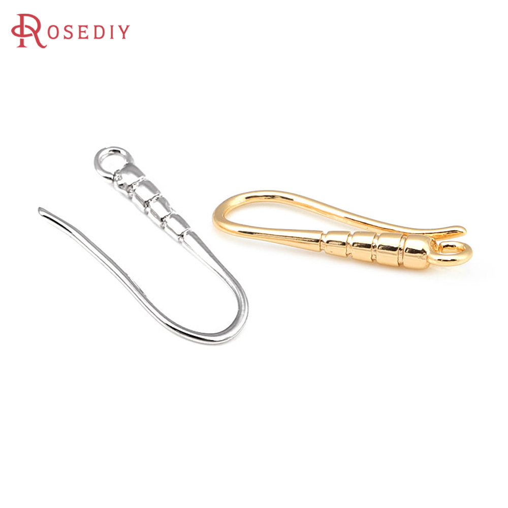 Jewelry Making Earring Supplies - 10 قطعة 19.5x7 مللي متر 18K