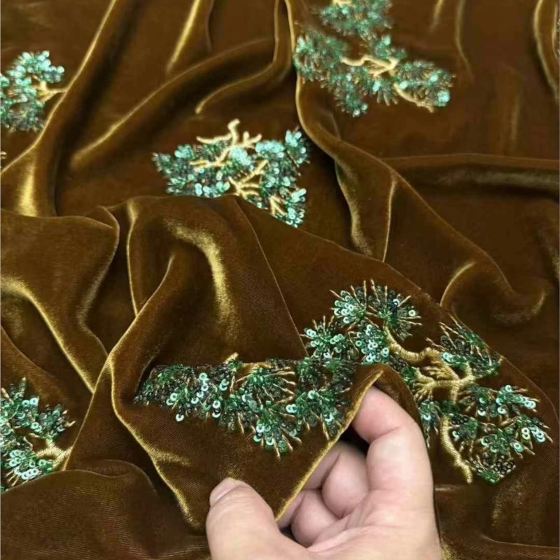 معطف مطرز بالخرز من الحرير الأ - مراجعة Bead Mat Velvet وسعره