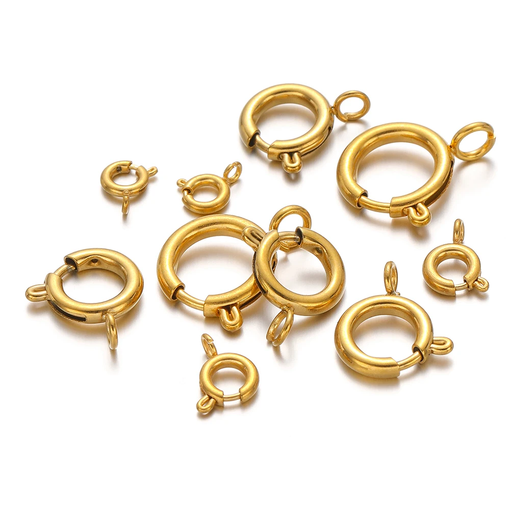 10 قطع مشابك حلقات زنبركية دائ - مراجعة Jewelry Making Materials وسعره